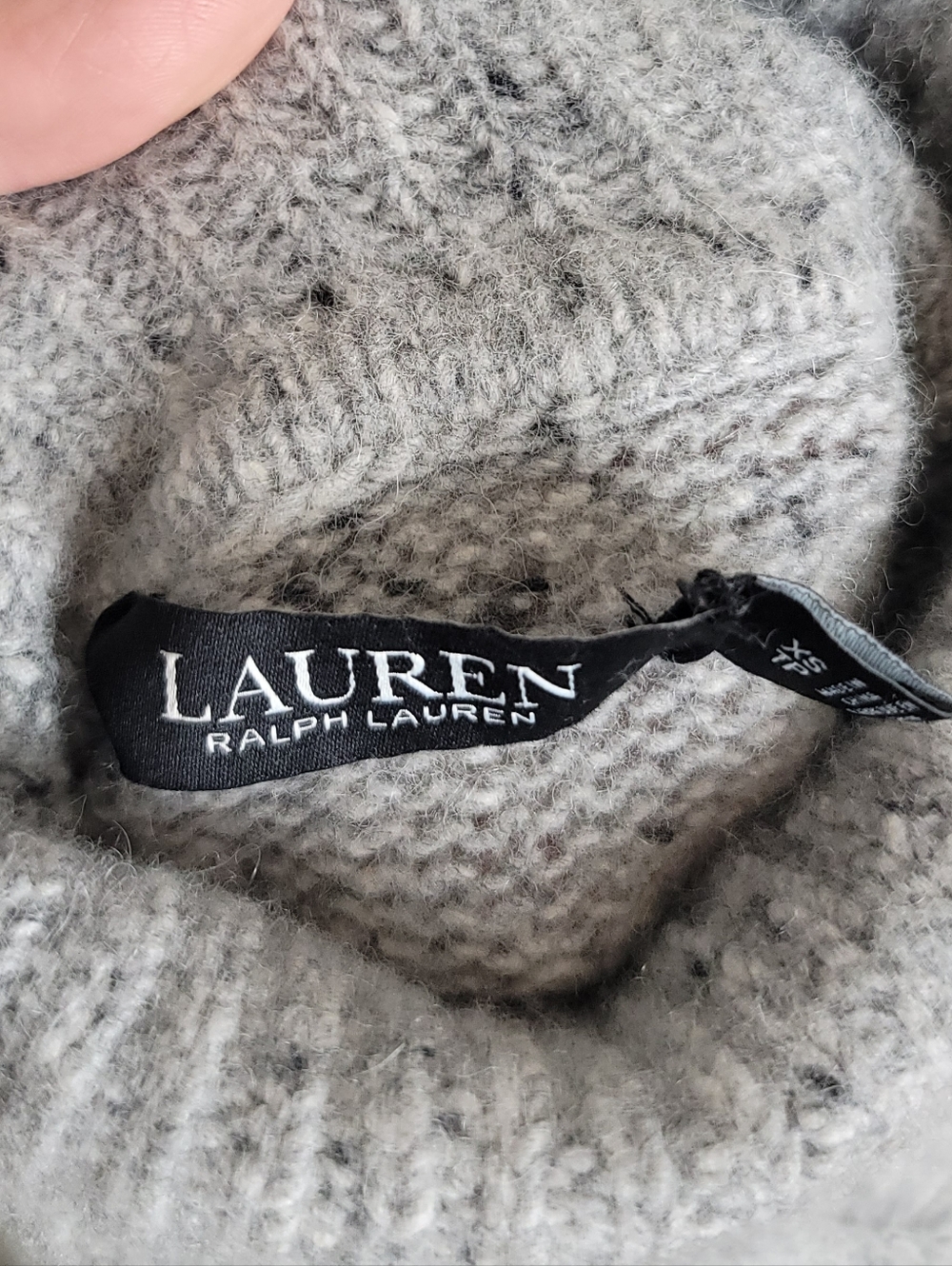 Lauren Ralph Lauren Black Label Wool Alpaca Blend Turtleneck Cable Knit Sweater - Picture 8 of 9
